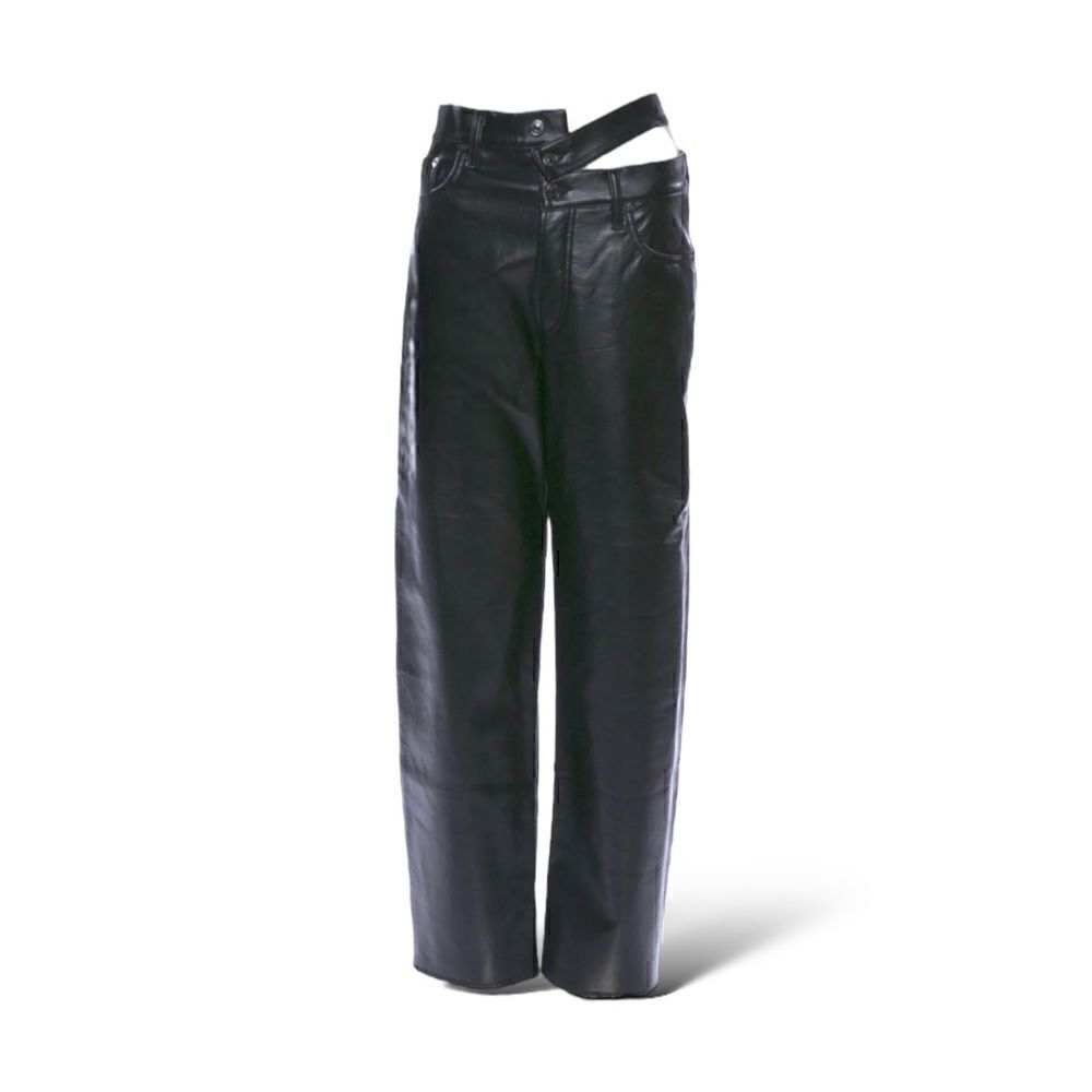 AGOLDE Wide Leg Black Leather Pants
|Size: S|